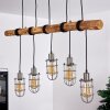 ADAMA Pendant Light Dark wood, black, 5-light sources