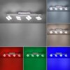Leuchten-Direkt LOLASMART-SABI Ceiling Light LED matt nickel, 4-light sources, Remote control, Colour changer