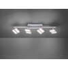 Leuchten-Direkt LOLASMART-SABI Ceiling Light LED matt nickel, 4-light sources, Remote control, Colour changer