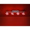 Leuchten-Direkt LOLASMART-SABI Ceiling Light LED matt nickel, 4-light sources, Remote control, Colour changer