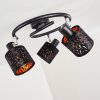 Liared Ceiling light chrome, black, 3-light sources