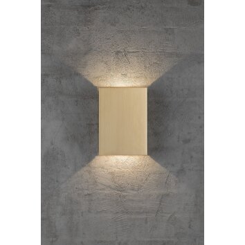Nordlux FOLD Outdoor Wall Light LED brass, 2-light sources