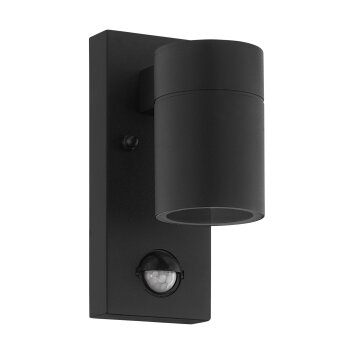 Eglo RIGA Outdoor Wall Light LED black, 1-light source, Motion sensor