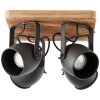 Brilliant CROWTON Ceiling Light Dark wood, black, 4-light sources