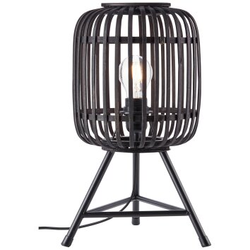 Brilliant WOODROW Table lamp Dark wood, black, 1-light source