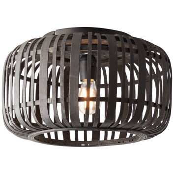 Brilliant WOODROW Ceiling Light Dark wood, black, 1-light source