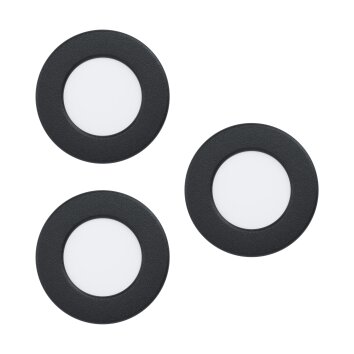 Eglo FUEVA recessed light LED black, 3-light sources