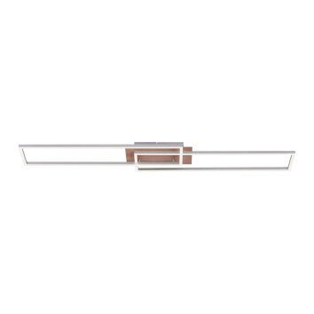 Leuchten-Direkt IVEN Ceiling Light LED Light wood, 2-light sources, Remote control