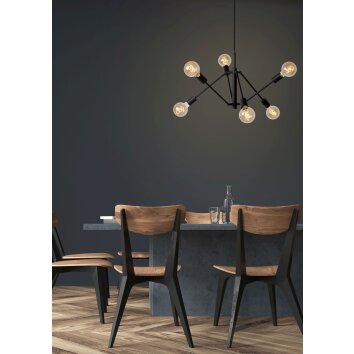 Lucide LESTER Pendant Light black, 6-light sources
