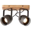 Brilliant CROWTON Ceiling Light Dark wood, black, 2-light sources