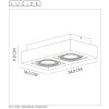 Lucide ZEFIX ceiling spotlight LED white, 2-light sources