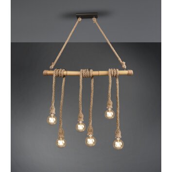 Reality WILMA Pendant Light LED brown, grey, 6-light sources