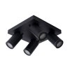 Lucide TAYLOR ceiling spotlight LED black, 4-light sources