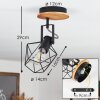 MARACAMBO Ceiling Light Dark wood, black, 1-light source