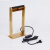 DENHIGH Table lamp LED gold, brass, black, 1-light source