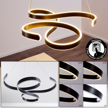 Chippewa Pendant Light LED black, 1-light source