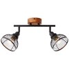 Brilliant AVIA Spotlight Dark wood, black, 2-light sources