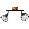 Brilliant AVIA Spotlight Dark wood, black, 2-light sources