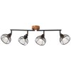 Brilliant AVIA Spotlight Dark wood, black, 4-light sources