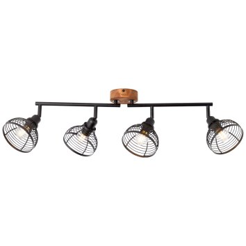 Brilliant AVIA Spotlight Dark wood, black, 4-light sources