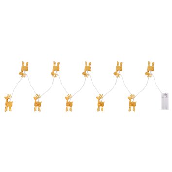 Globo BAILY rope lights LED gold, 10-light sources