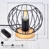 REFRESCO Table lamp Dark wood, black, 1-light source