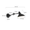 Steinhauer KASKET Wall Light black, white, 1-light source