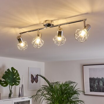 Globo ceiling spotlight chrome, 4-light sources