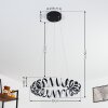 MAZIWA Pendant Light LED black, white, 1-light source