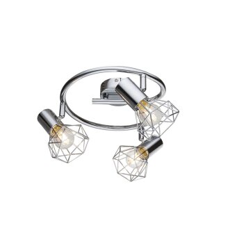 Globo XARA I ceiling light chrome, 3-light sources