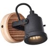 Brilliant INGE Spotlight Dark wood, 1-light source