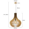 Steinhauer SMUKT Pendant Light beech, black, 1-light source