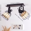 RECINTO Ceiling Light black, 2-light sources