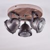GLOSTRUP Ceiling Light brown, stainless steel, 3-light sources