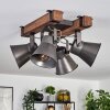 ADUARD Ceiling Light Dark wood, black, 4-light sources