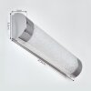 MACAJE Wall Light LED chrome, transparent, clear, 1-light source