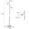 Steinhauer GEARWOOD Floor Lamp Dark wood, white, 1-light source