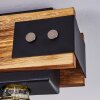 YUMA Ceiling Light Dark wood, black, 4-light sources