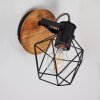 MARACAMBO Wall Light Dark wood, black, 1-light source