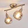 WARGA Ceiling Light matt nickel, 2-light sources