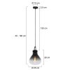 Steinhauer FLERE Pendant Light grey, black, 1-light source