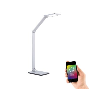 Paul Neuhaus Q-HANNES Table lamp LED silver, 1-light source, Remote control