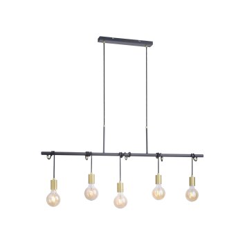 Leuchten-Direkt TAMARA Pendant Light black, 5-light sources