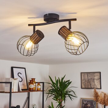 KOLER Ceiling Light black, 2-light sources