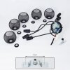TAMBO Ceiling Light black, 5-light sources