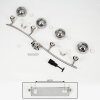 WARGA Ceiling Light LED matt nickel, 4-light sources