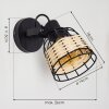 RECINTO Wall Light Dark wood, black, 1-light source
