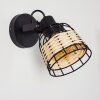 RECINTO Wall Light Dark wood, black, 1-light source