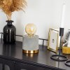 WERUGA Table lamp grey, brass, 1-light source