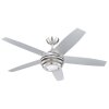 Globo VIVIANA ceiling fan LED matt nickel, 1-light source, Remote control